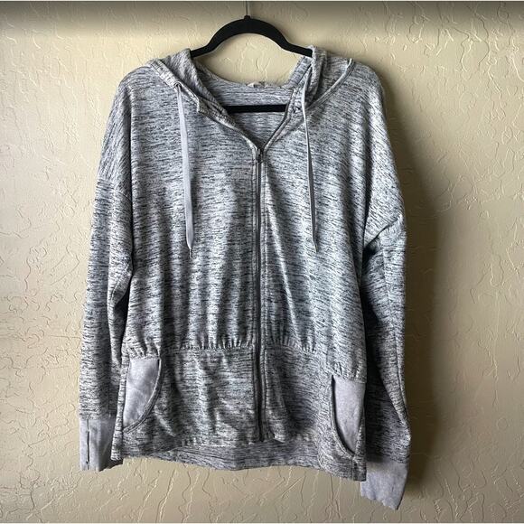 Athleta heather Gray Full-Zip Jacket  - Size L - Picture 2 of 13